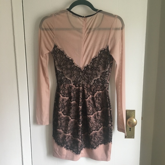 Chantal black lace and mesh mini dress - Picture 4 of 4
